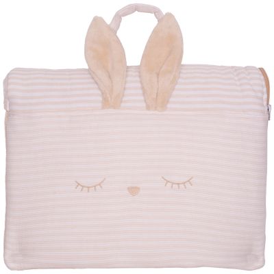 Sac de couchage enfant pliable et nomade rayé galet (50x120 cm)