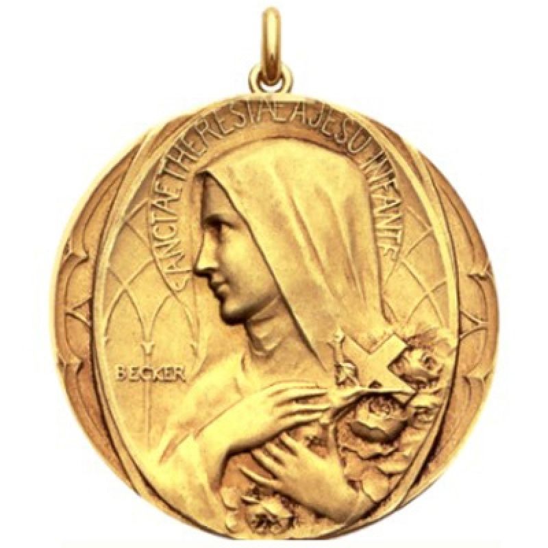 Médaille Sainte Thérèse (or jaune 750°) Becker