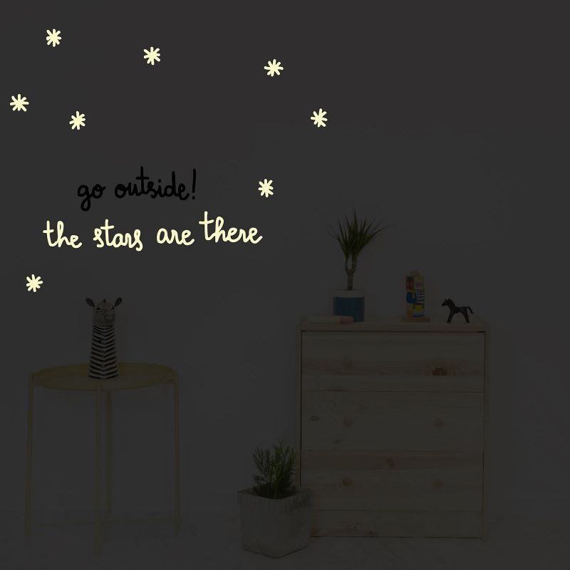 Stickers muraux phosphorescents Stars Chispum