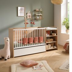 Lit combiné évolutif Up chêne doré (60 x 120 cm)