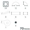 Circuit de billes magnétique Creative Pastel (70 pièces) Cleverclixx Produit 9