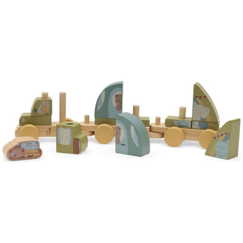 Train de construction en bois Jollies Camping Jollein Produit 3