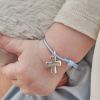Bracelet baptême ou communion sur cordon personnalisable (plaqué or)  par Merci Maman
