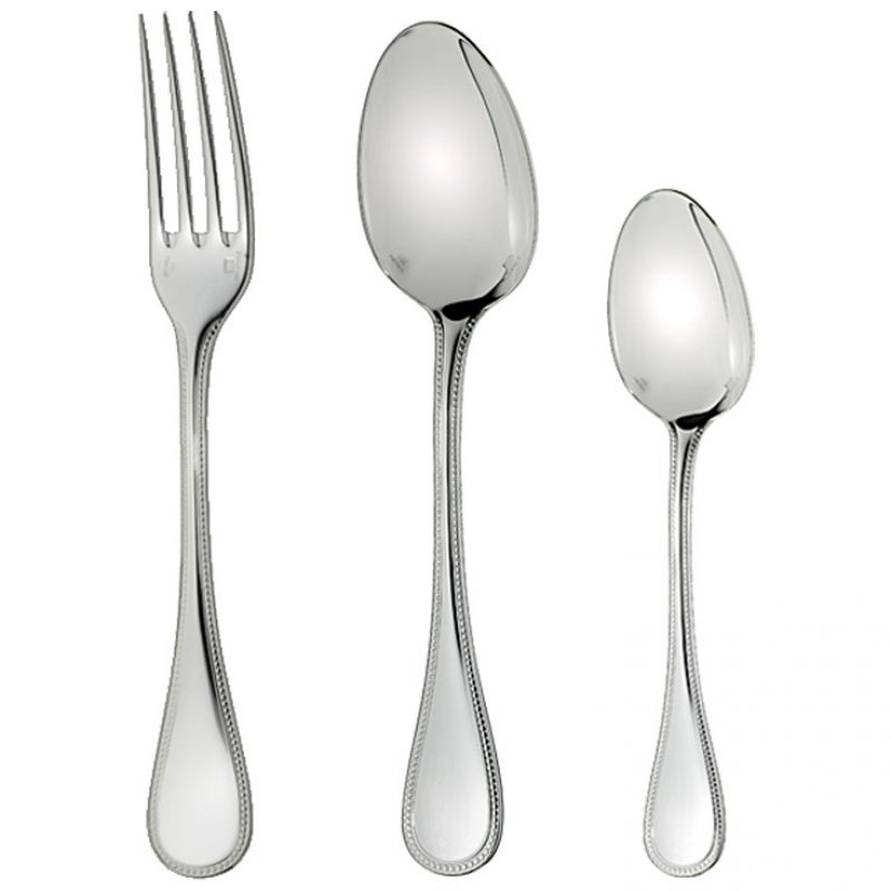 Coffret couverts Perles 3 pièces (métal argenté) Christofle