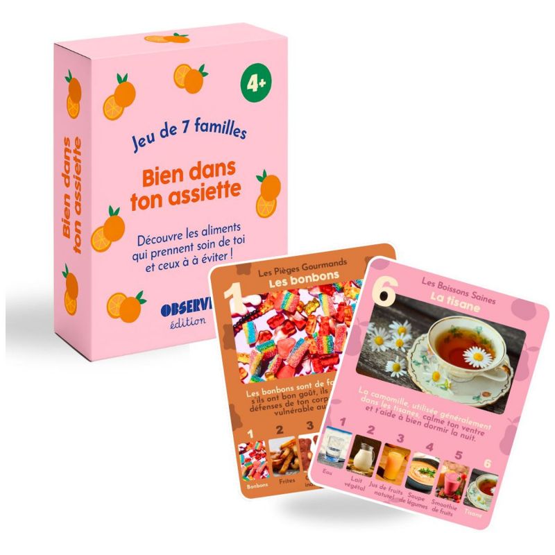Jeu de 7 familles Bien dans ton assiette (Alimentation) Observe Édition Packaging 1
