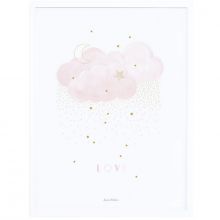 Affiche encadrée Stardust Sweet Love rose (30 x 40 cm)  par Lilipinso
