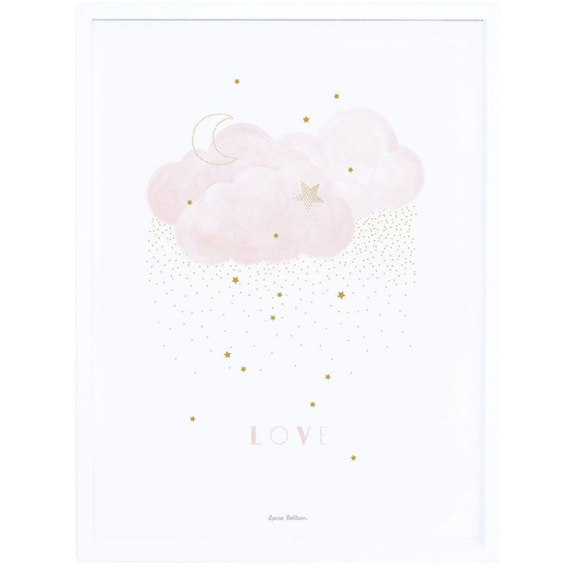 Affiche encadrée Stardust Sweet Love rose (30 x 40 cm) Lilipinso