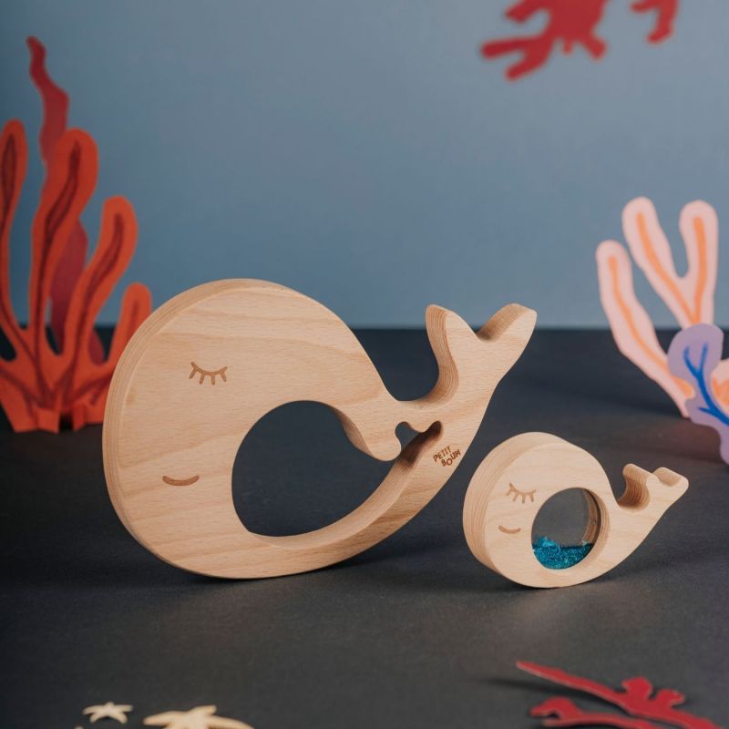 Puzzle sensoriel Baleine et son bébé Petit Boum Ambiance 9