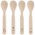 Variation Beige, rouge, vert du produit Lot de 4 cuillères en polypropylène et cellulose Happy Fruits cerise de la marque Lässig 