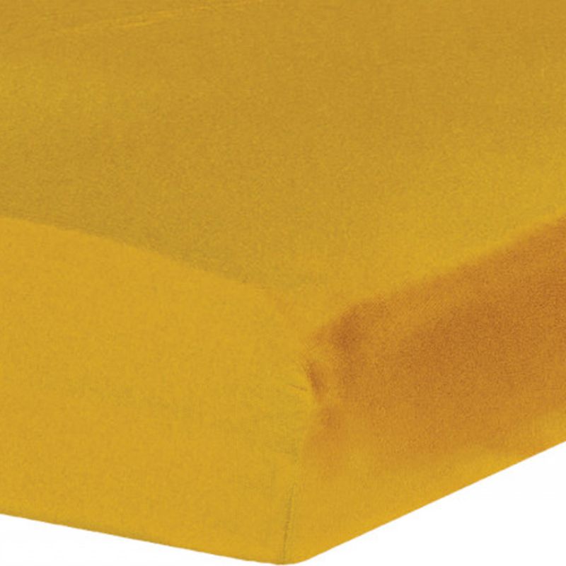 Drap housse en coton moutarde (70 x 140 cm) Trois Kilos Sept Produit 1