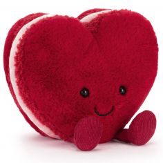 Peluche Amuseable Macaron Arlette cœur rouge (13 cm) - Jellycat