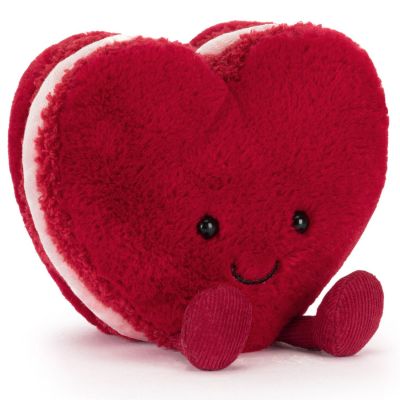 Peluche Amuseable Macaron Arlette cœur rouge (13 cm) Jellycat