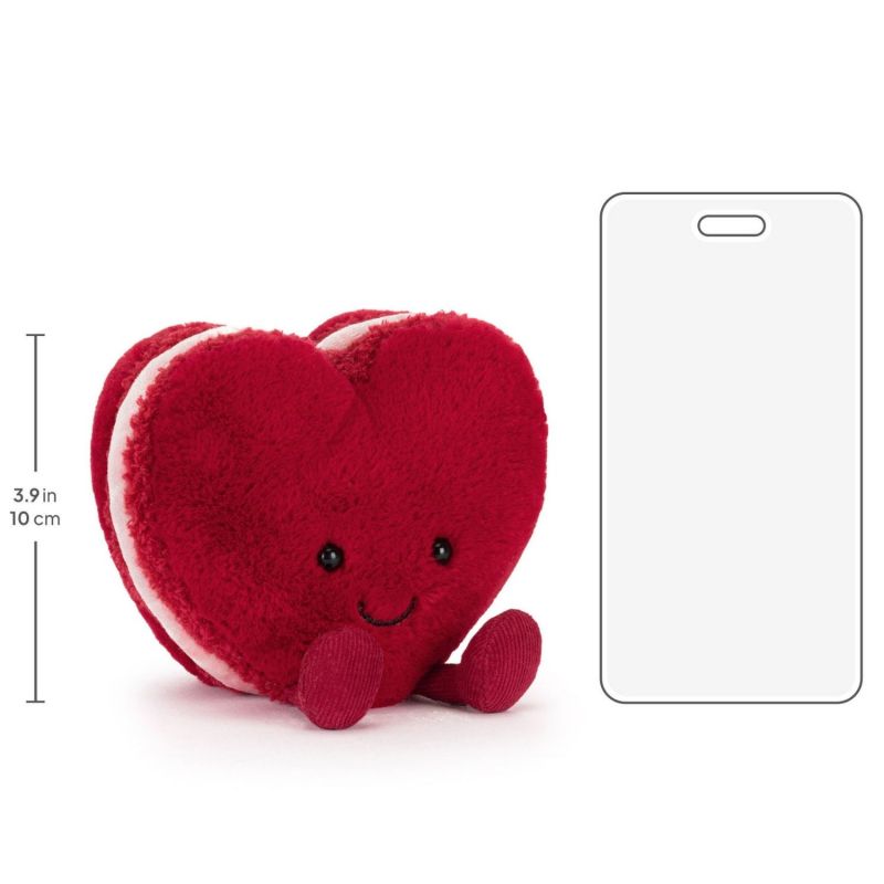Peluche Amuseable Macaron Arlette cœur rouge (13 cm) Jellycat Produit 8
