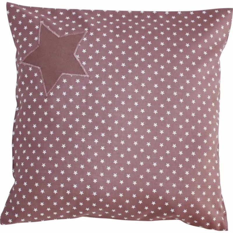Petit coussin Etoiles figue (23 x 23 cm) Le petit rien