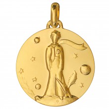 Médaille Petit Prince au renard 18 mm (or jaune 750°)  par Monnaie de Paris