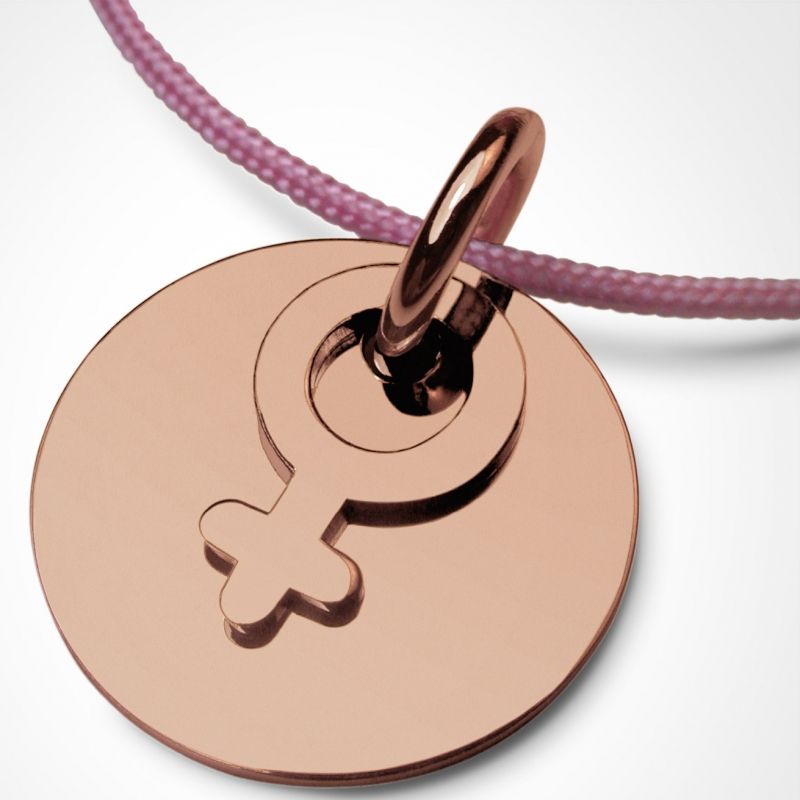Pendentif I am Fille (or rose 750°) Mikado