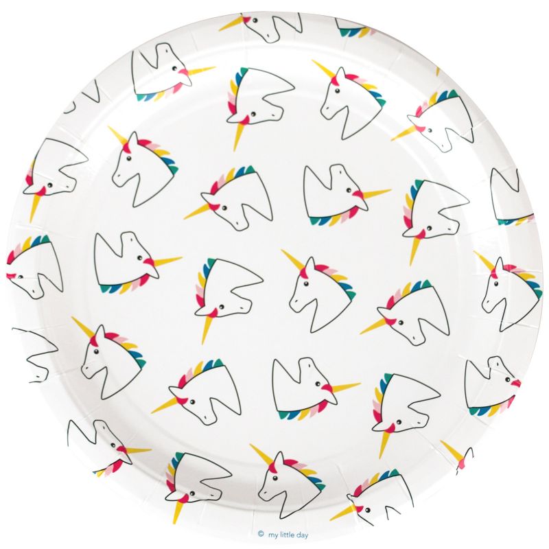 Assiettes en carton Licorne (8 pièces) My Little Day