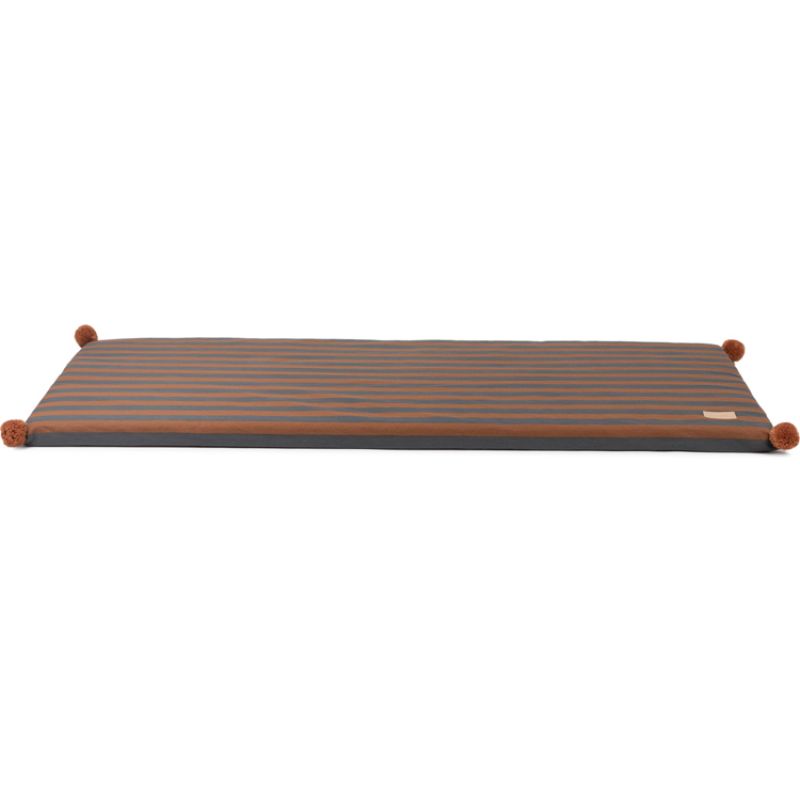 Matelas de sol éco Majestic Blue Brown Stripes Nobodinoz