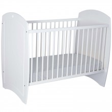 Lit bébé à barreaux blanc Ludo (60 x 120 cm)  par Domiva