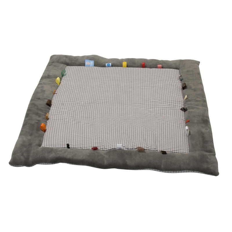 Tapis de jeu Cheerful playing Hippo grey coton bio (85x100 cm) Snoozebaby