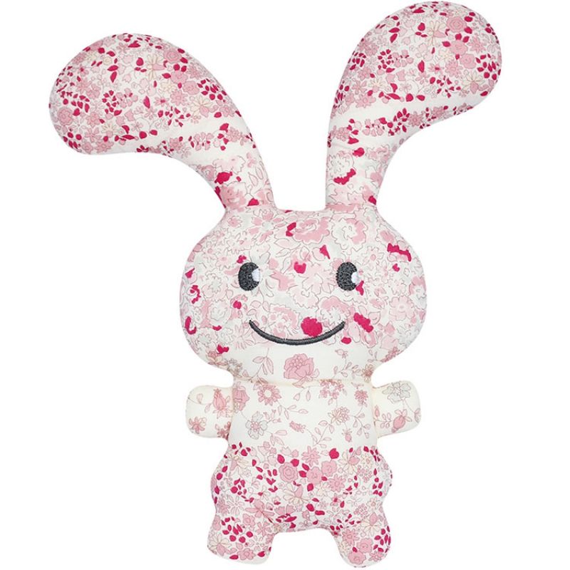 Peluche lapin Funny Bunny Fleurs roses (24 cm) Trousselier