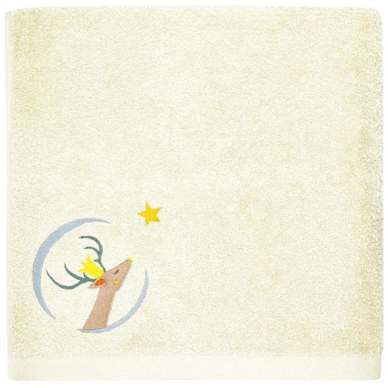 Serviette de bain jaune pâle daim personnalisable (70 x 140 cm) L'oiseau bateau