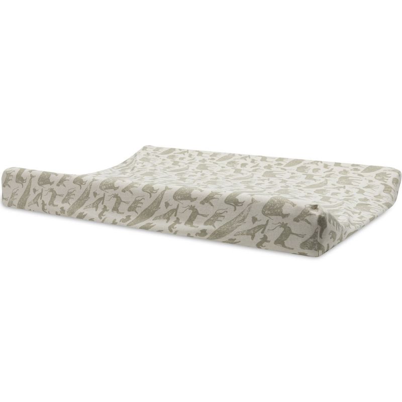 Housse matelas à langer en jersey Animals Olive Green (50 x 70 cm) Jollein Produit 1 grande taille