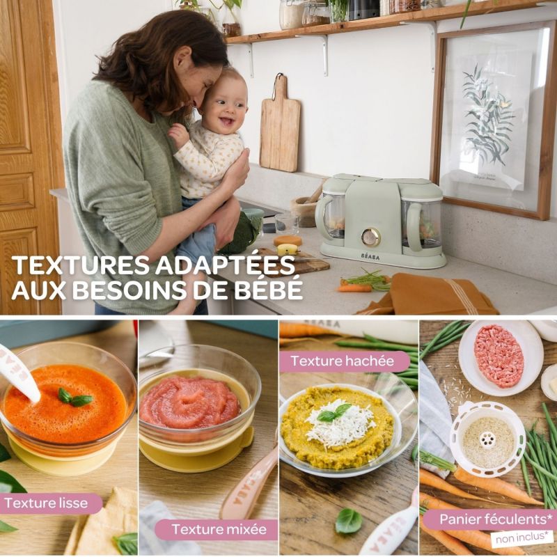 Robot cuiseur Babycook DUO Misty Green Béaba Ambiance 8