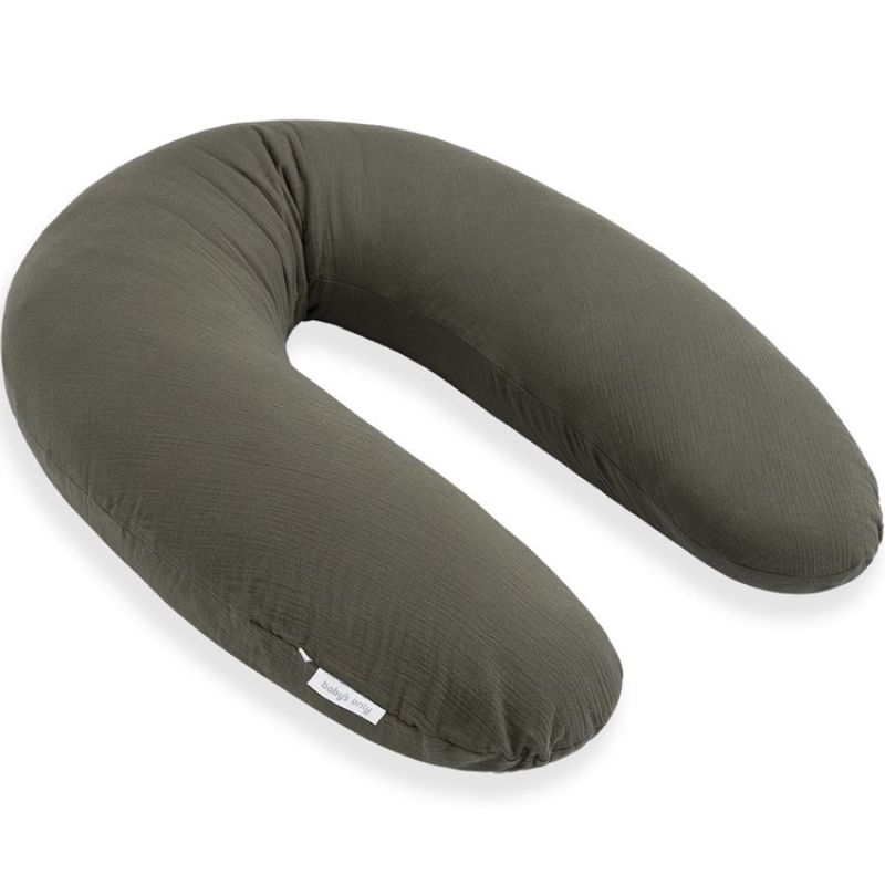 Coussin d'allaitement Breeze kaki (140 x 45 cm) Baby's Only