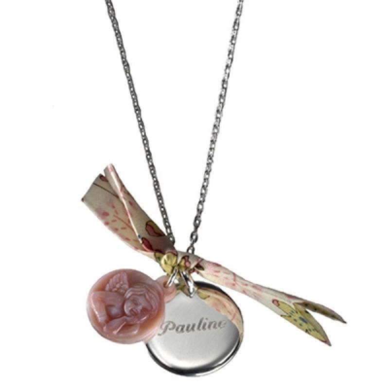 Collier Ange (argent 925° et nacre) Petits trésors