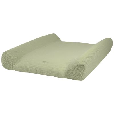 Housse de matelas à langer en coton Wabi-Sabi Green matcha Nobodinoz