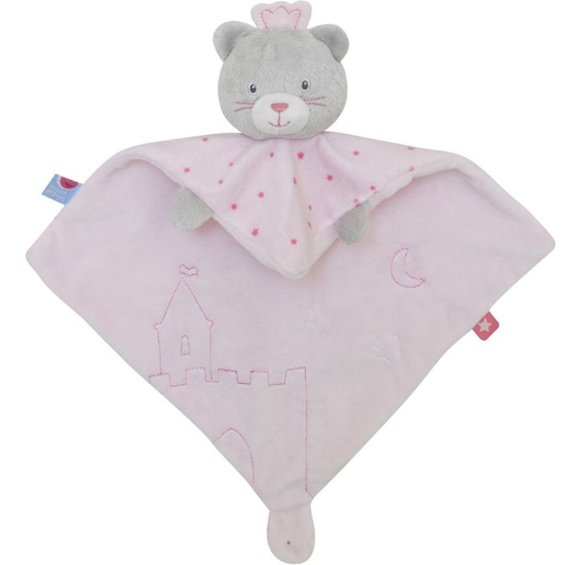 Doudou plat chat rose (28 cm) Sucre d'orge