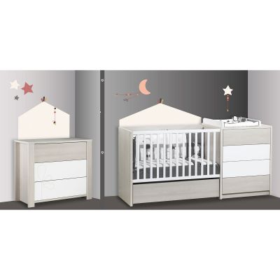 Stickers Lune et étoiles Timouki (100 x 70 cm) Sauthon Baby Déco