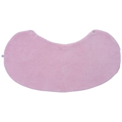 Bavoir 2 en 1 (poncho et épaule) gaze de cotonetbambou rayé vieux rose