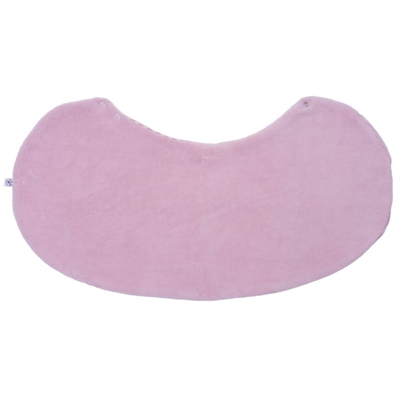 Bavoir 2 en 1 (poncho et épaule) gaze de coton bambou rayé vieux rose BB & Co Produit 2