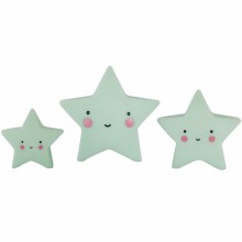 Lot de 3 minis étoiles vert menthe  par A Little Lovely Company