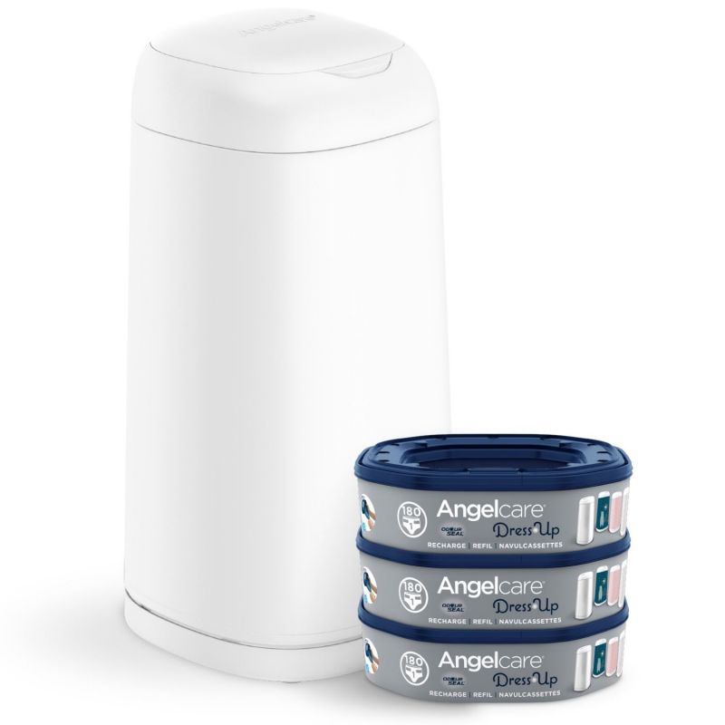 Starter pack poubelle à couches Dress up + 3 recharges - Reconditionné Angelcare Produit 1
