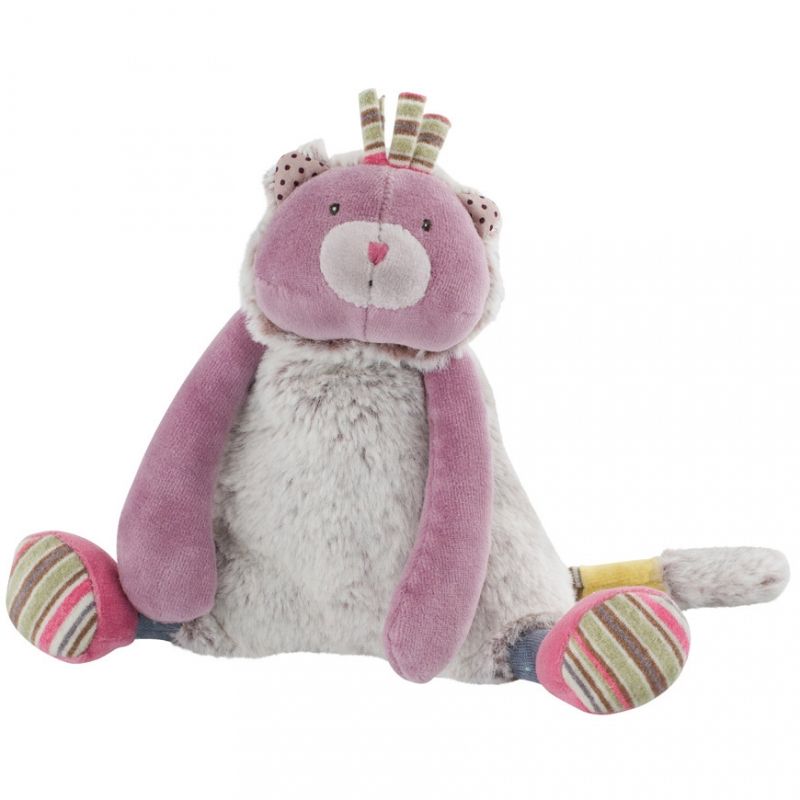 Peluche parme Chat Les Pachats (19 cm) Moulin Roty