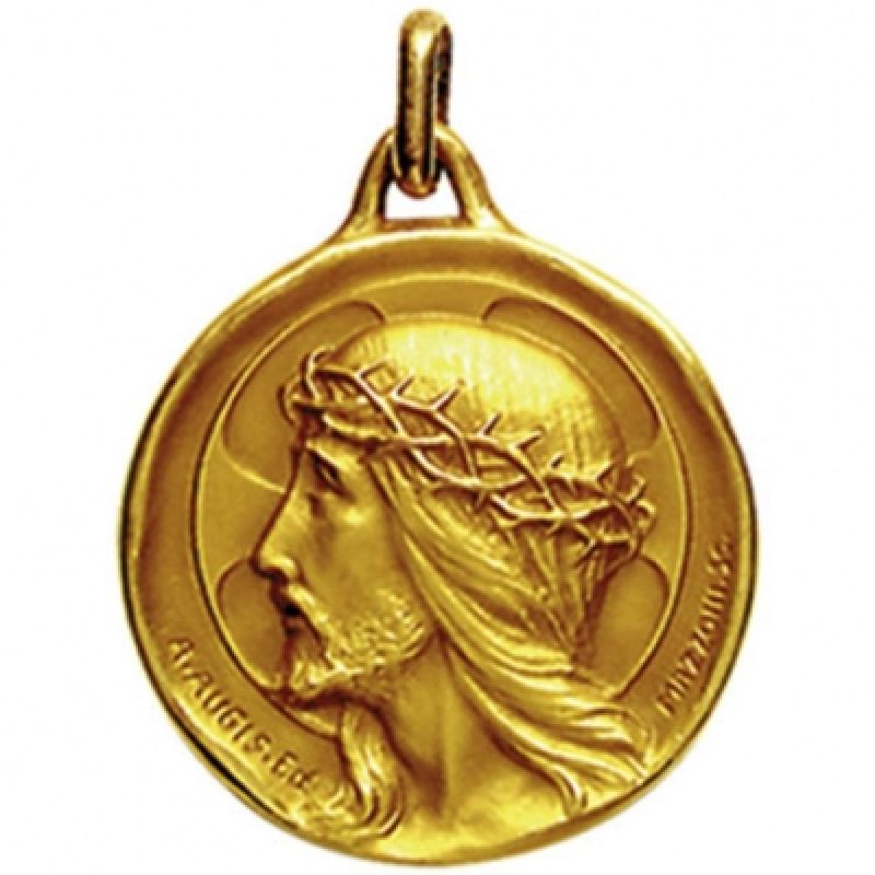 Médaille ronde Ecce Homo 18 mm (or jaune 750°) Maison Augis