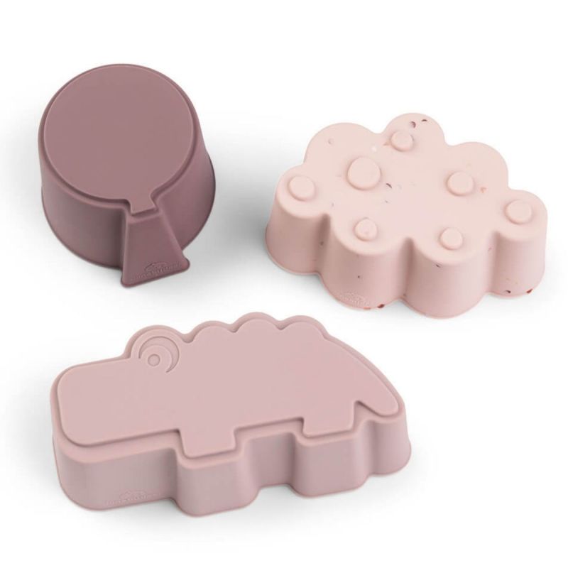 Lot de 3 moules en silicone Happy clouds Rose Done by Deer Produit 1