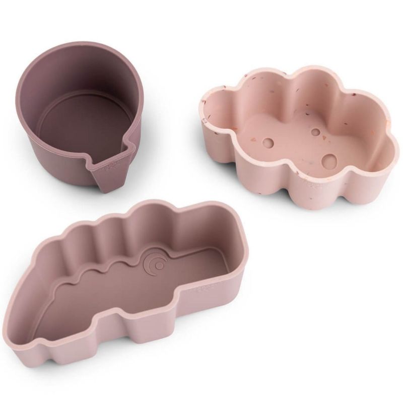 Lot de 3 moules en silicone Happy clouds Rose Done by Deer Produit 3