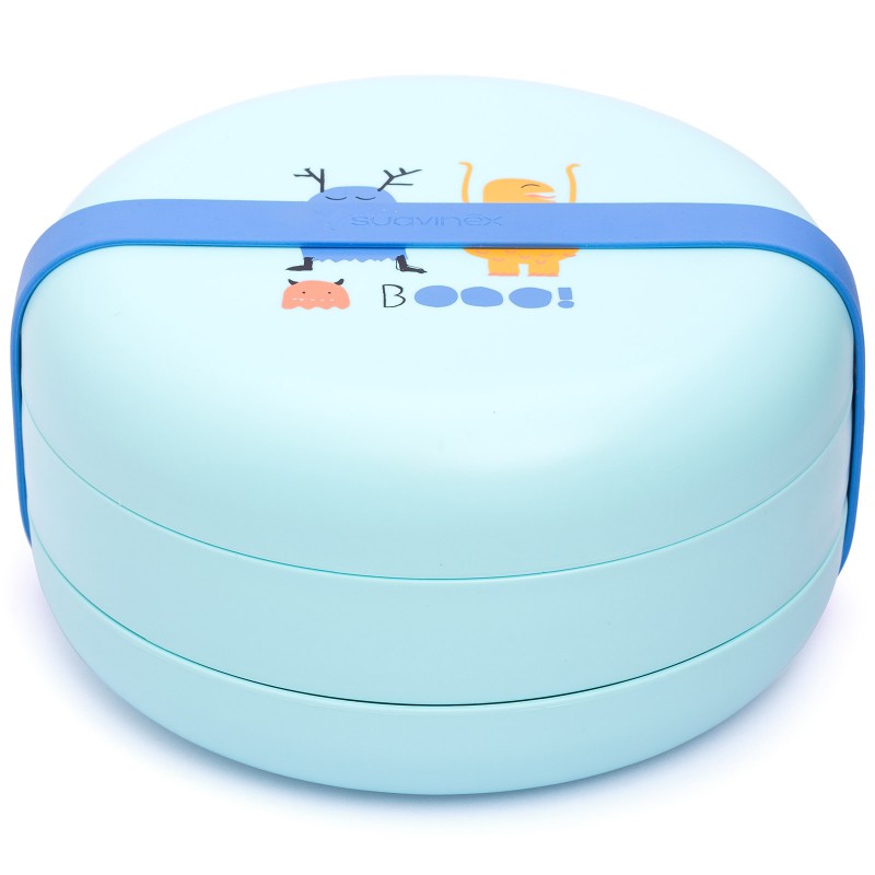 Bentoo set d'assiettes combinables Booo bleu Suavinex