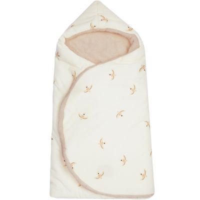 Couverture nomade hiver baby nest wabi-sabi Nude haiku birds natural Nobodinoz