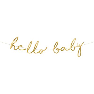 Bannière Petite étoile Hello Baby or (18 x 70 cm) Party Deco