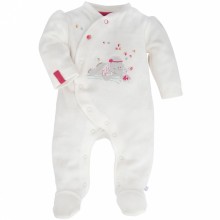 Pyjama chaud Anna et Pili blanc (naissance : 50 cm)  par Noukie's