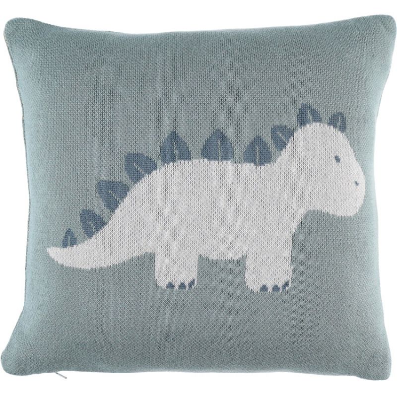 Coussin carré en tricot bio Ops le tricératops TSO (36 x 36 cm) Noukie's