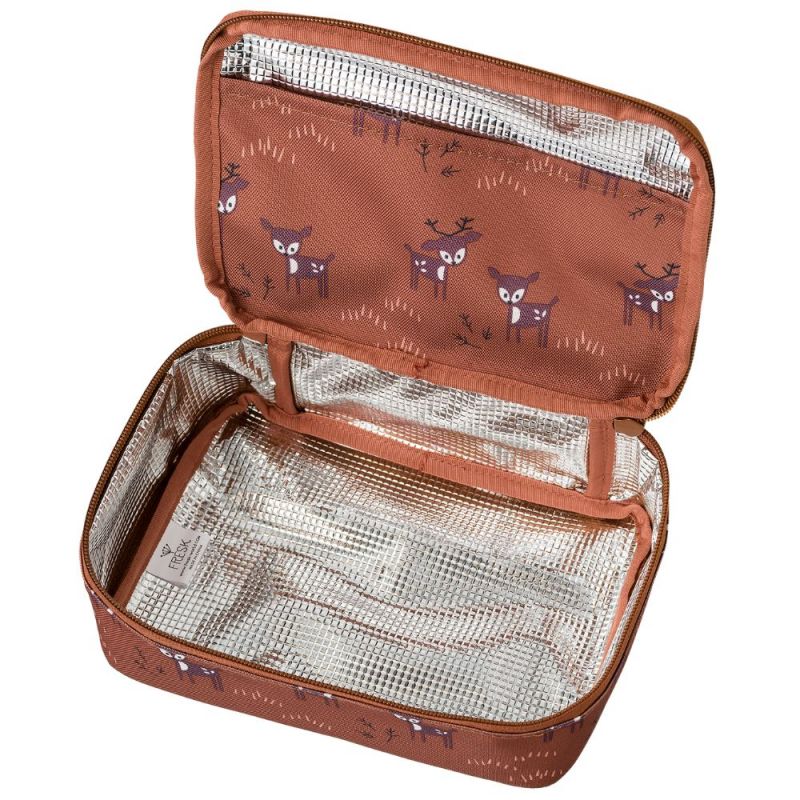 Lunch bag isotherme Deer amber brown (2,5 L) Fresk Produit ouvert 2