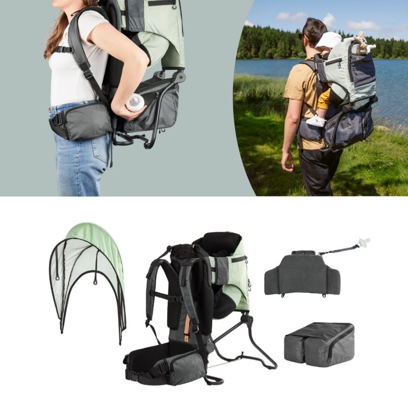 Porte bébé de randonnée Moov & Hike Vert Sauge - Reconditionné Babymoov Produit 4