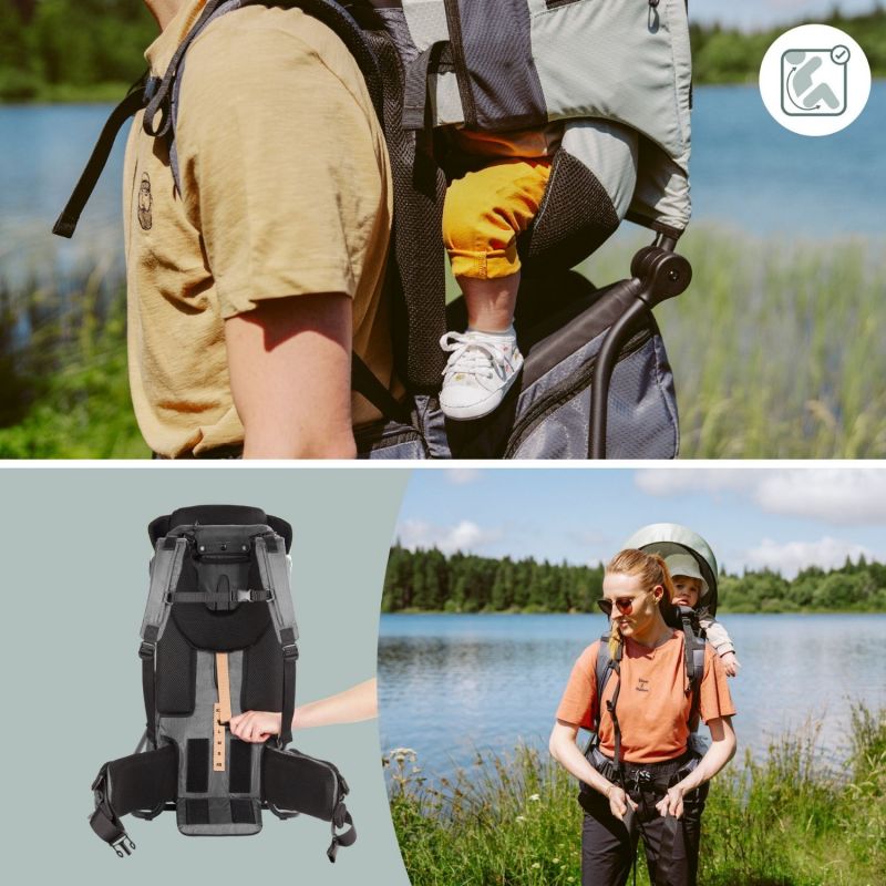 Porte bébé de randonnée Moov & Hike Vert Sauge - Reconditionné Babymoov Produit 8