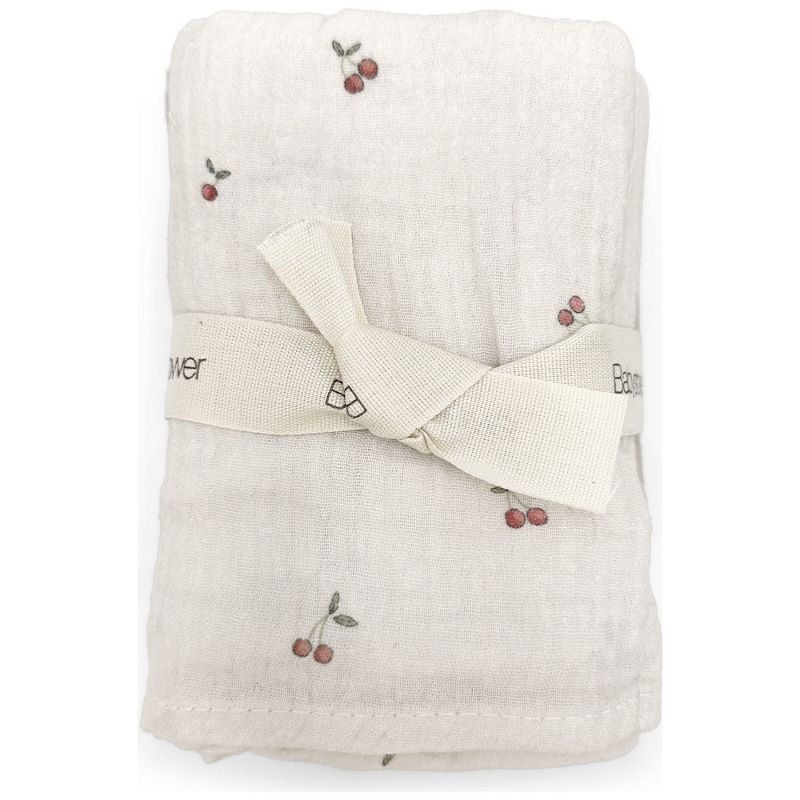Lot de 3 langes Cherries (70 x 70 cm) Babyshower Produit 3